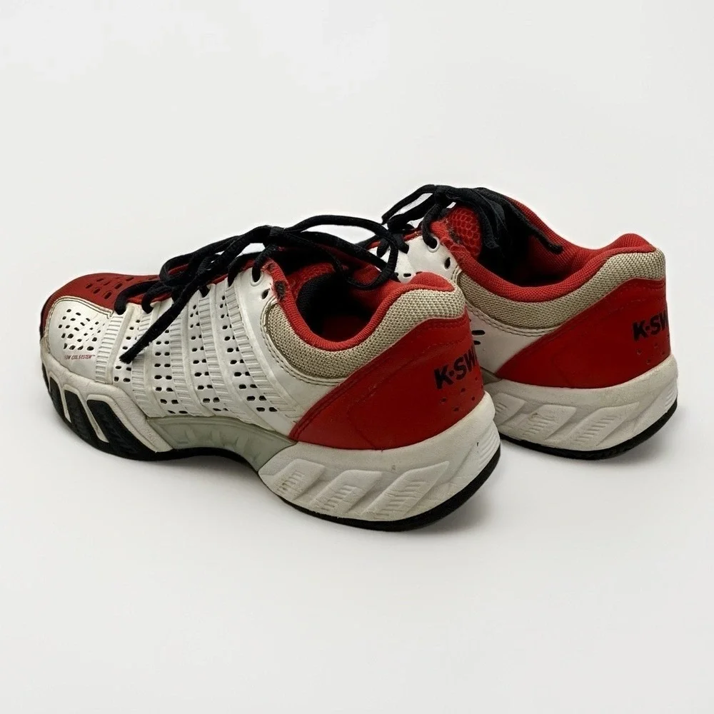 K-Swiss Men's Varsity Low Tennis Shoes - Red, White, Black Size 5‎ *